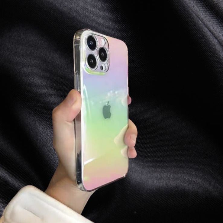 iPhone 14 Series Aurora Light Effect Shiny Ultra Thin Transparent Cove - case features