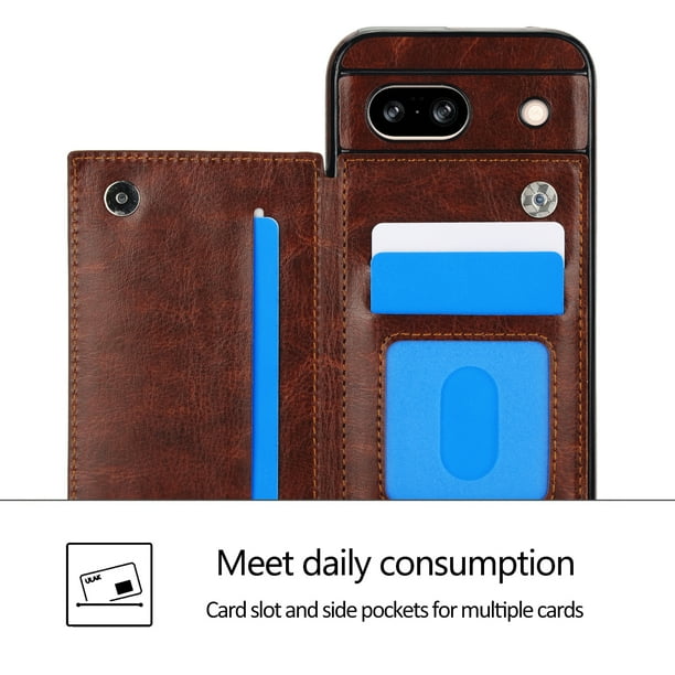 Google Pixel 8A Wallet Style Leather Case - phone case