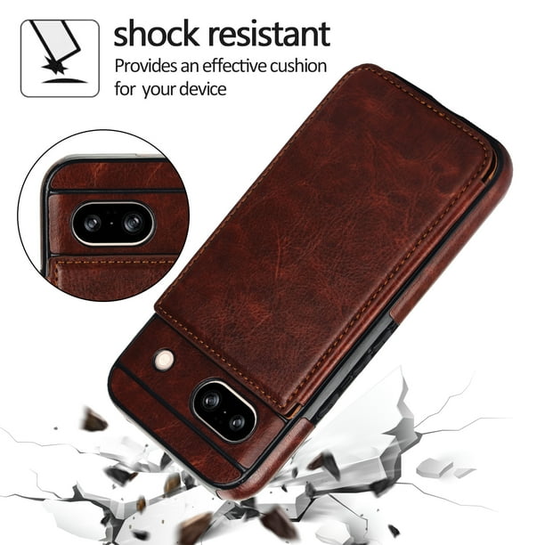 Google Pixel 8A Wallet Style Leather Case - protective case detail