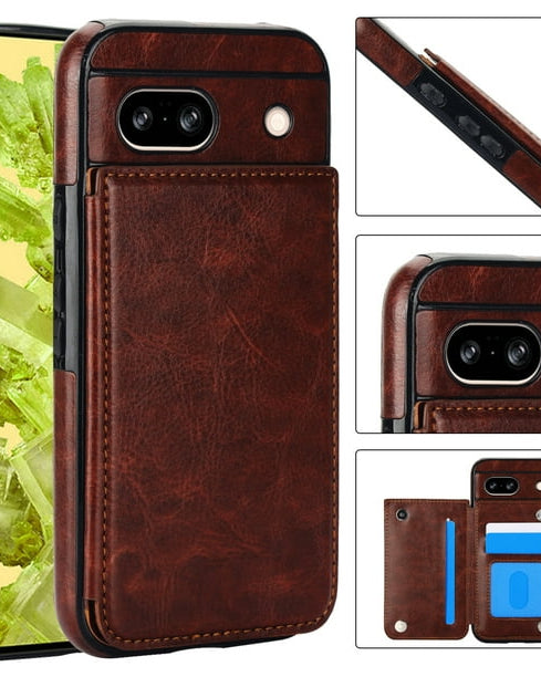 Google Pixel 8A Wallet Style Leather Case - slim profile