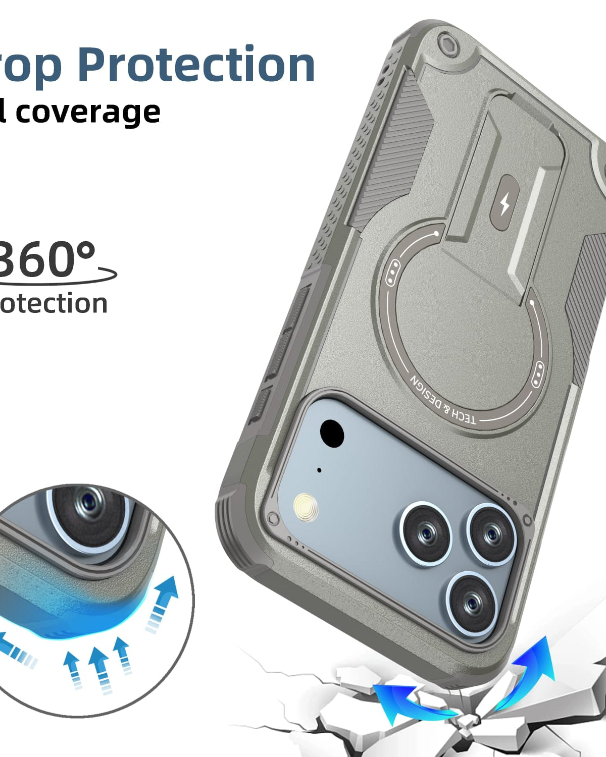 iPhone 17 Series Armoured Dual Layer Kickstand Cover - lifestyle