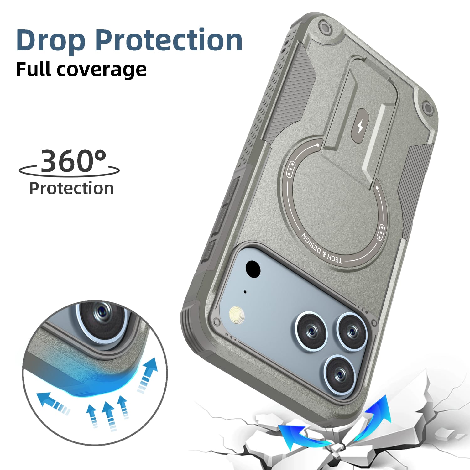 iPhone 17 Series Armoured Dual Layer Kickstand Cover - lifestyle