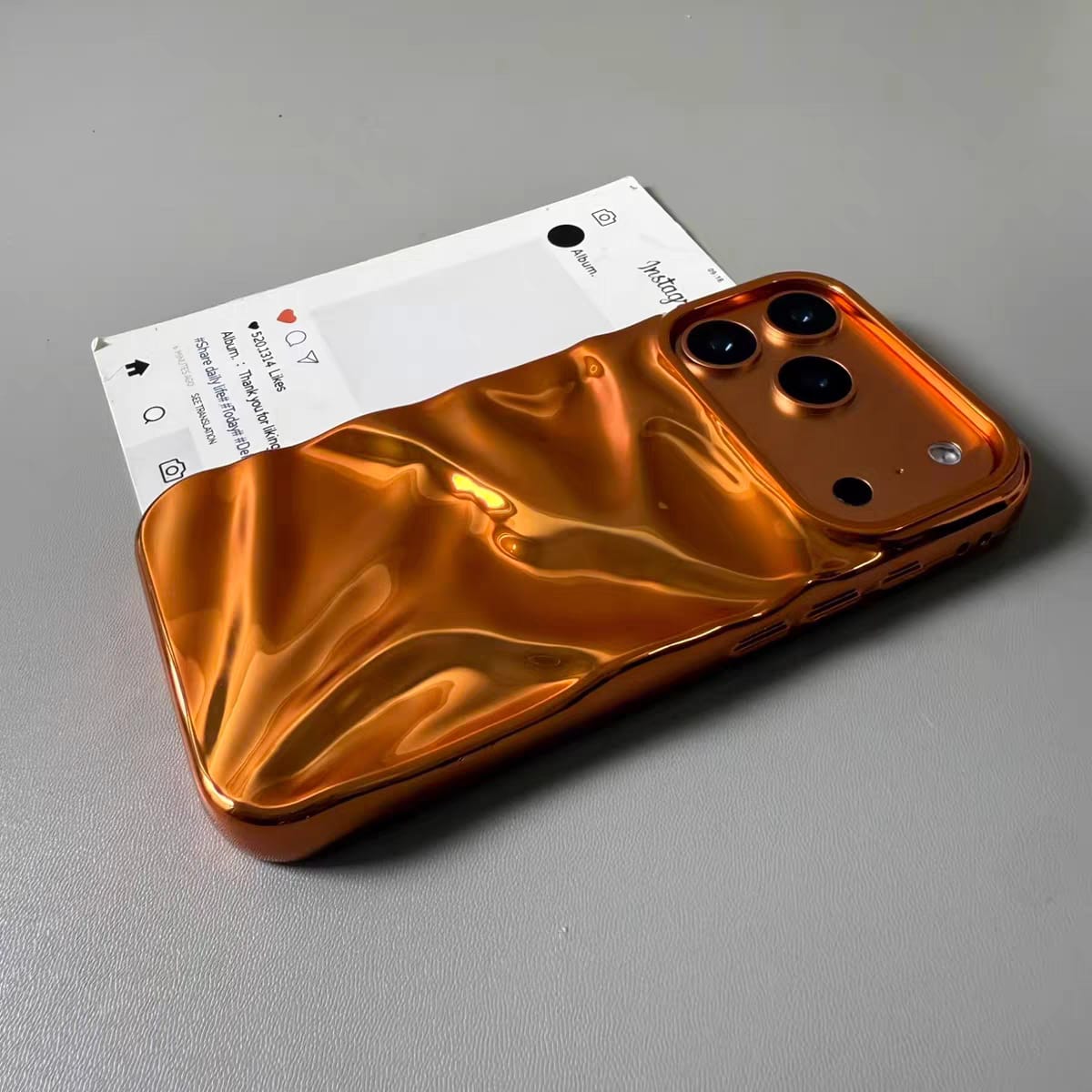 Royal Orange Glossy Luxury Cover iPhone cover – JustAndBest India