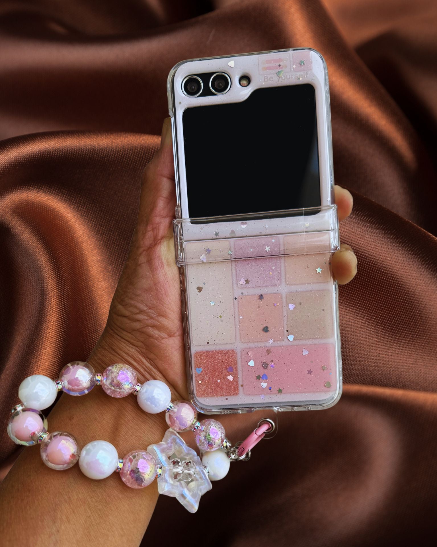 Z flip 5 glitter cover