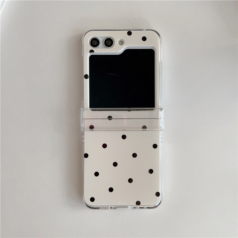 Samsung Galaxy Z Flip 5 Polka Dots Matte Cover(with ) - protective case detail
