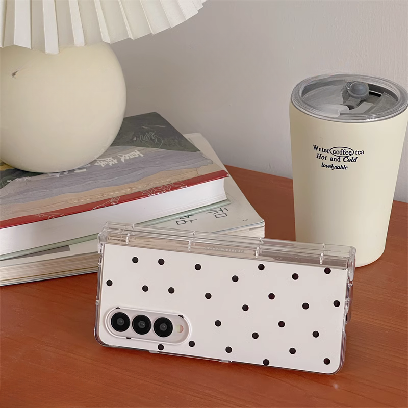 Samsung Galaxy Z Fold 3 Polka Dots Matte Cover(with ) - colour options