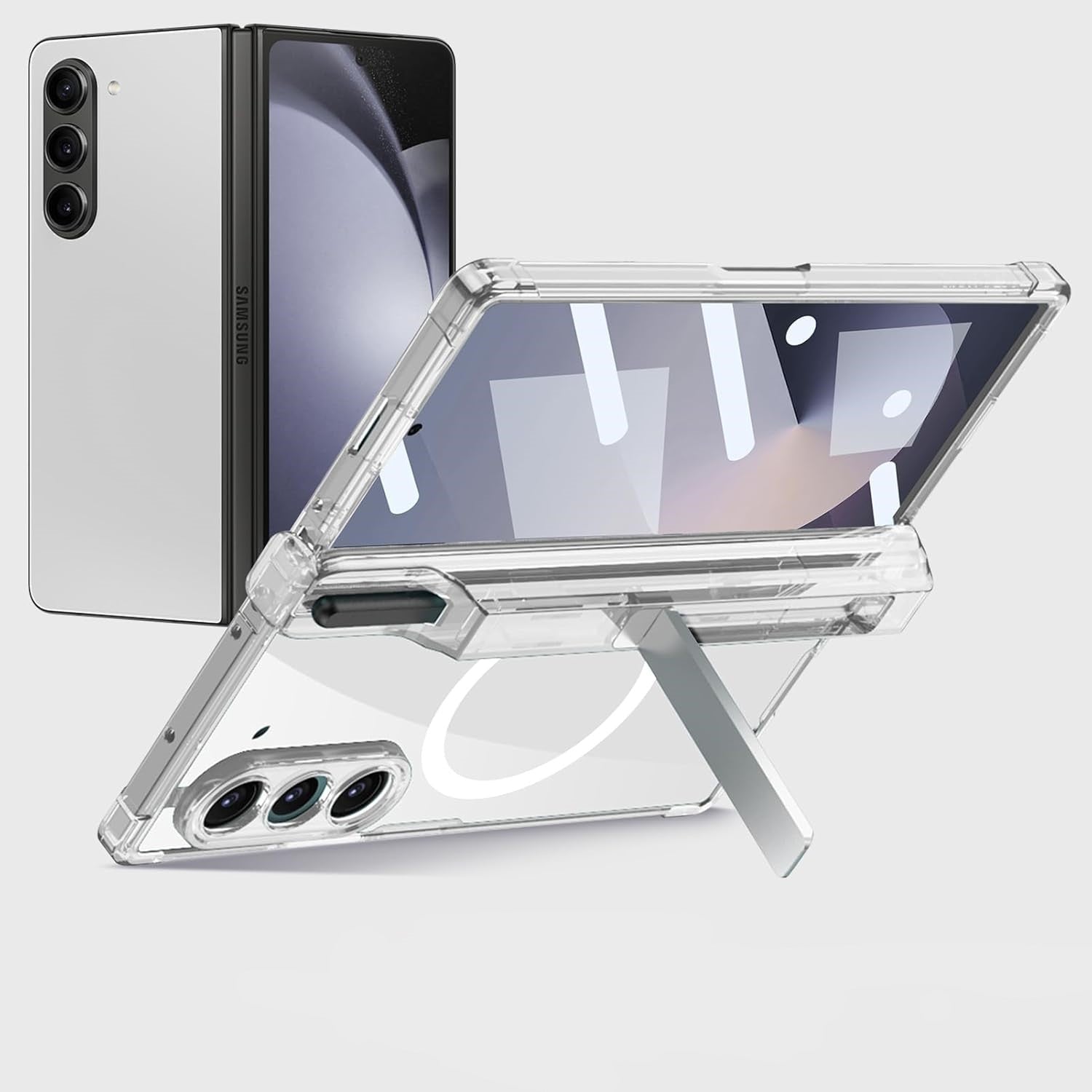 Samsung Galaxy Z Fold 5 Air Cushioned Transparent Cover (and Hinge Pro - phone case