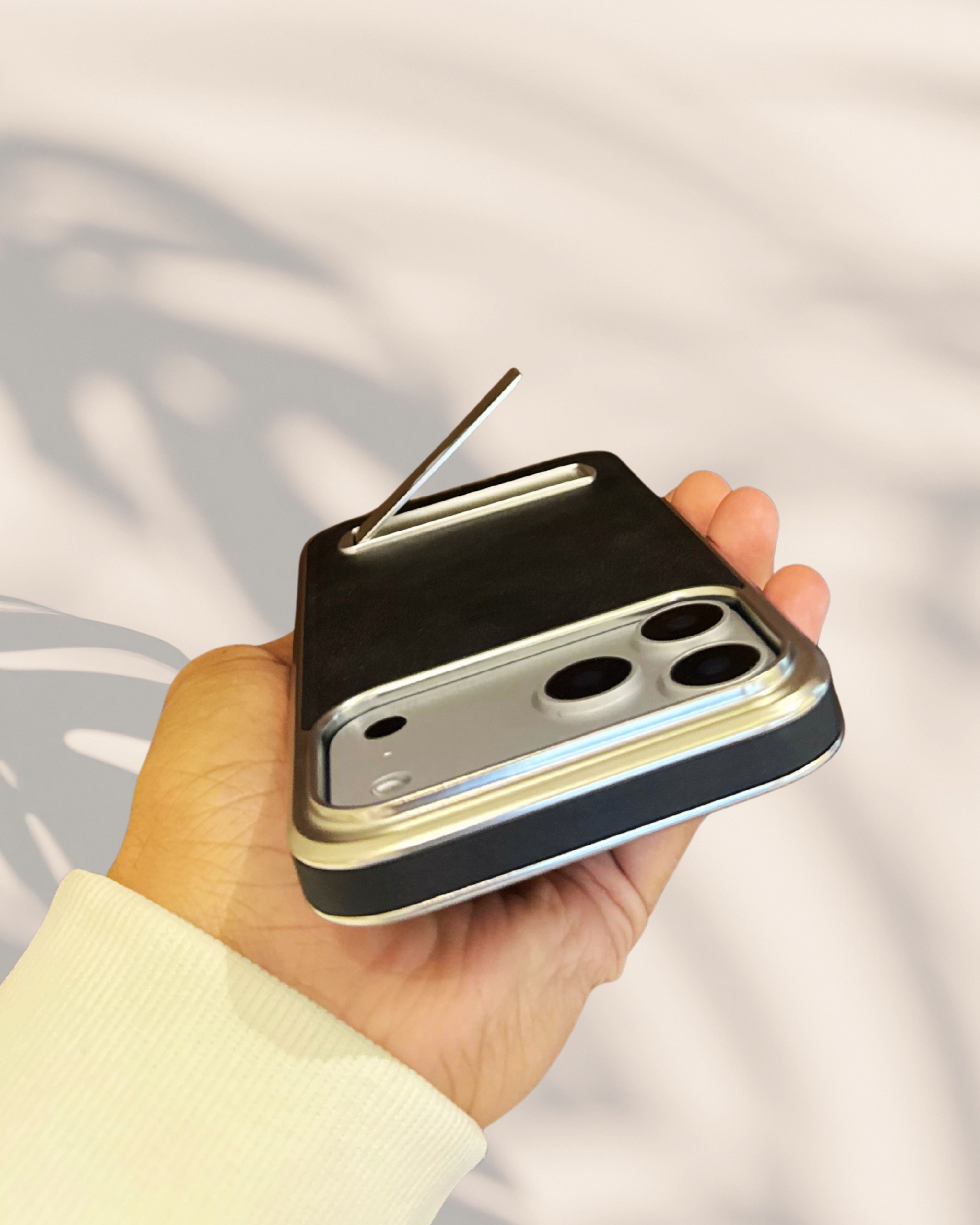 Alcantara Leather Kickstand Luxury Cover – phone accessory by JustAndBest India