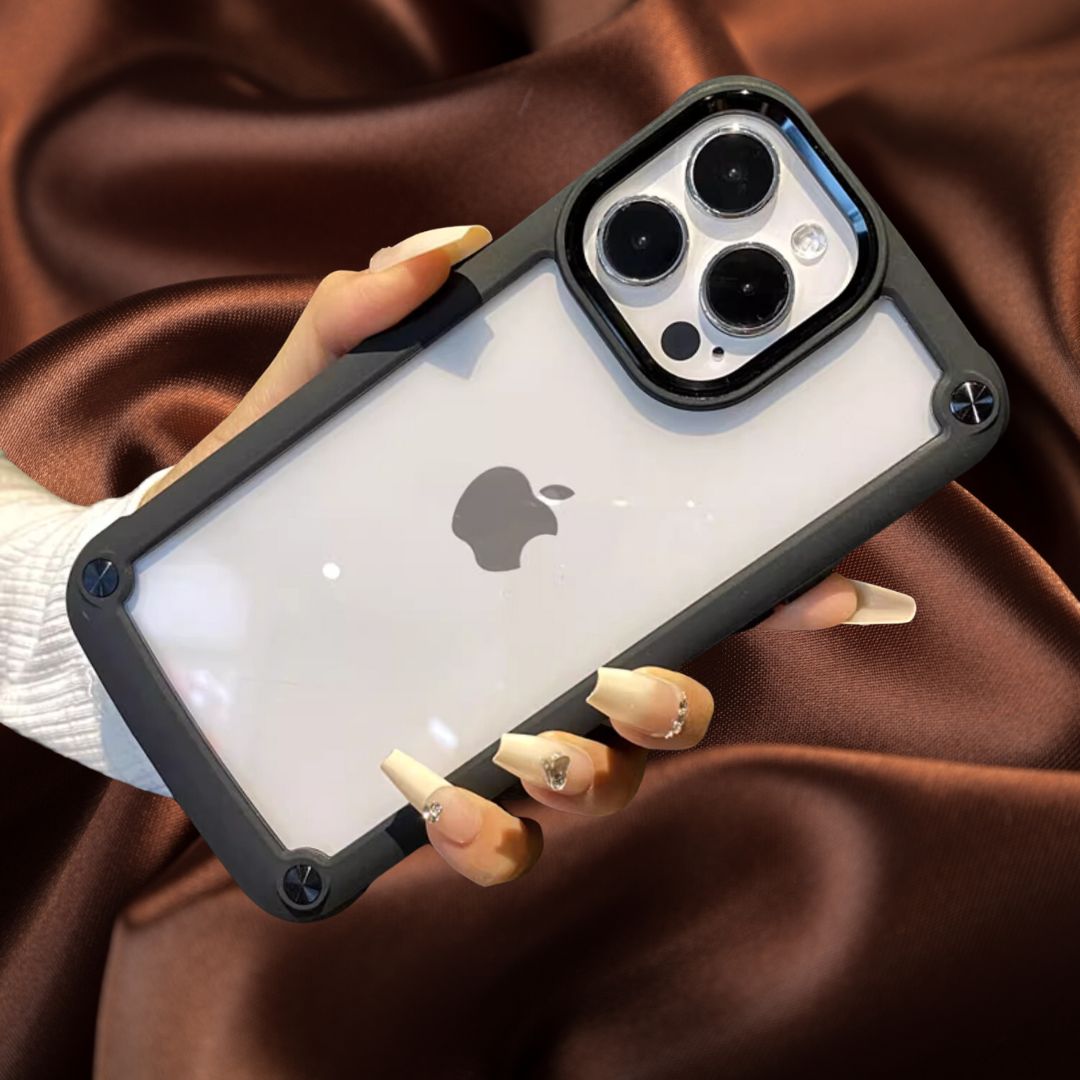 iPhone 15 Series Shockproof Armour Transparent Cover