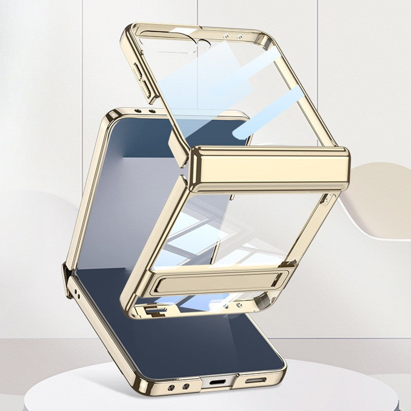 Samsung Galaxy Z Flip 7 Gold Electroplated Stand Cover() - slim profile