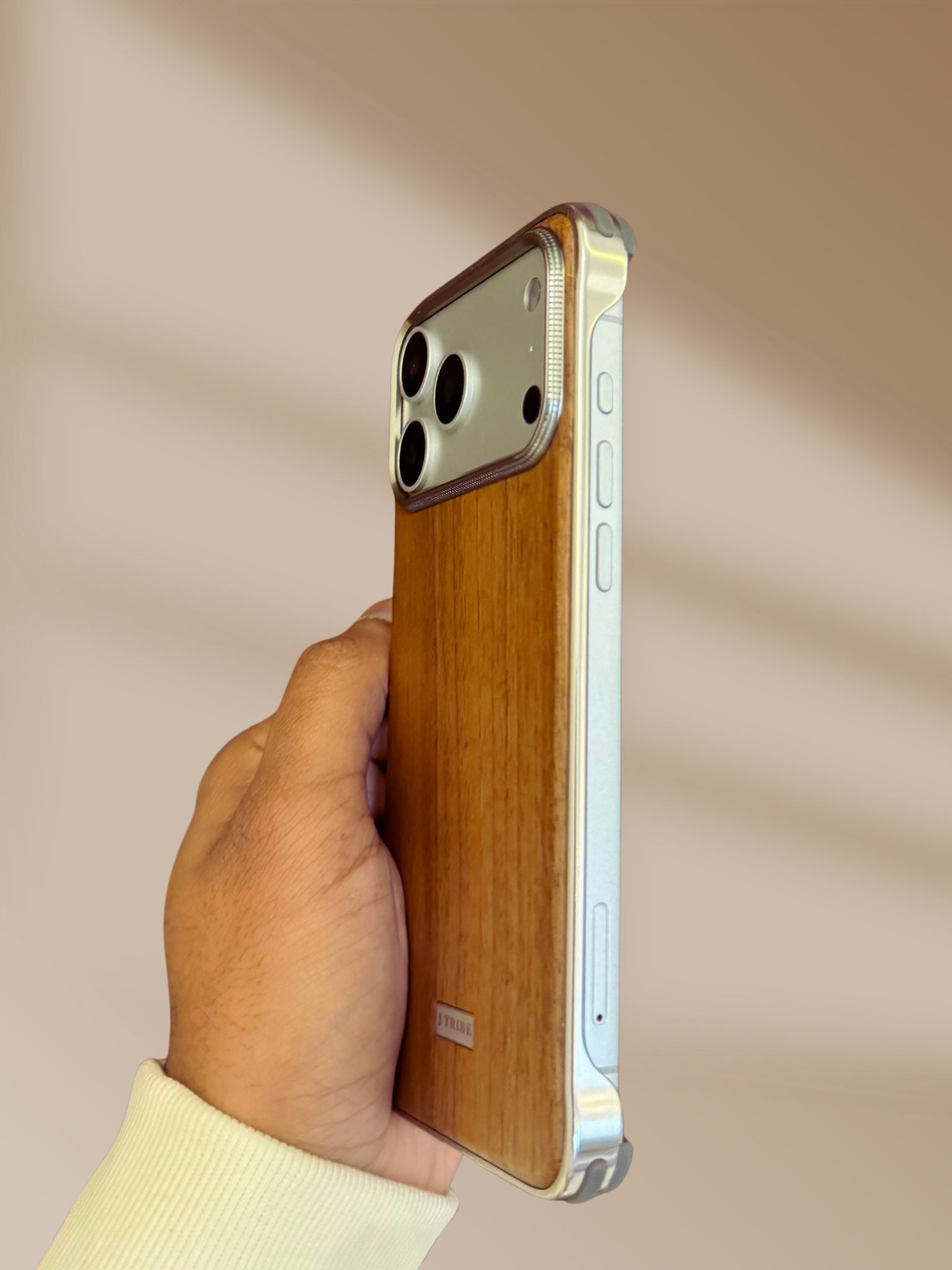 iPhone 17 Series Wooden Slim Metallic Cover - colour options