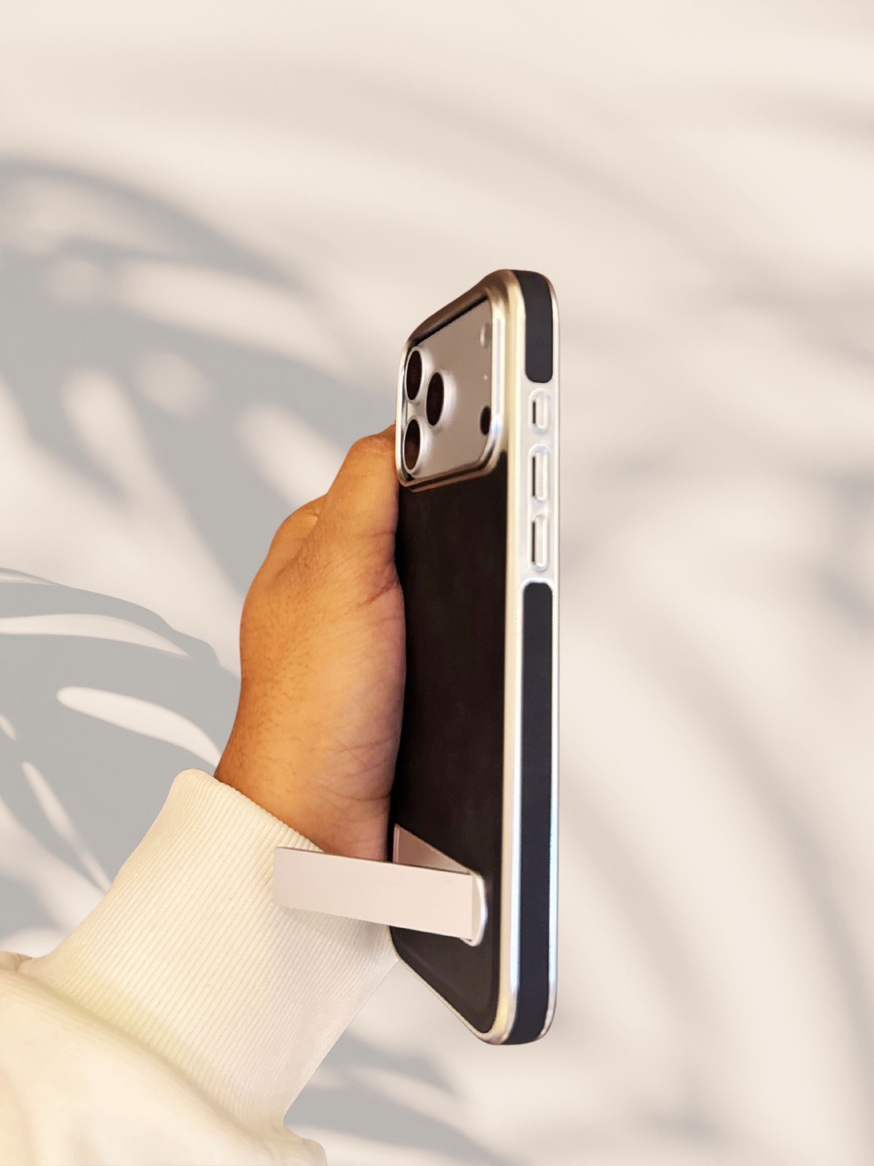 iPhone 17 Series Alcantara Leather Kickstand Cover - case features