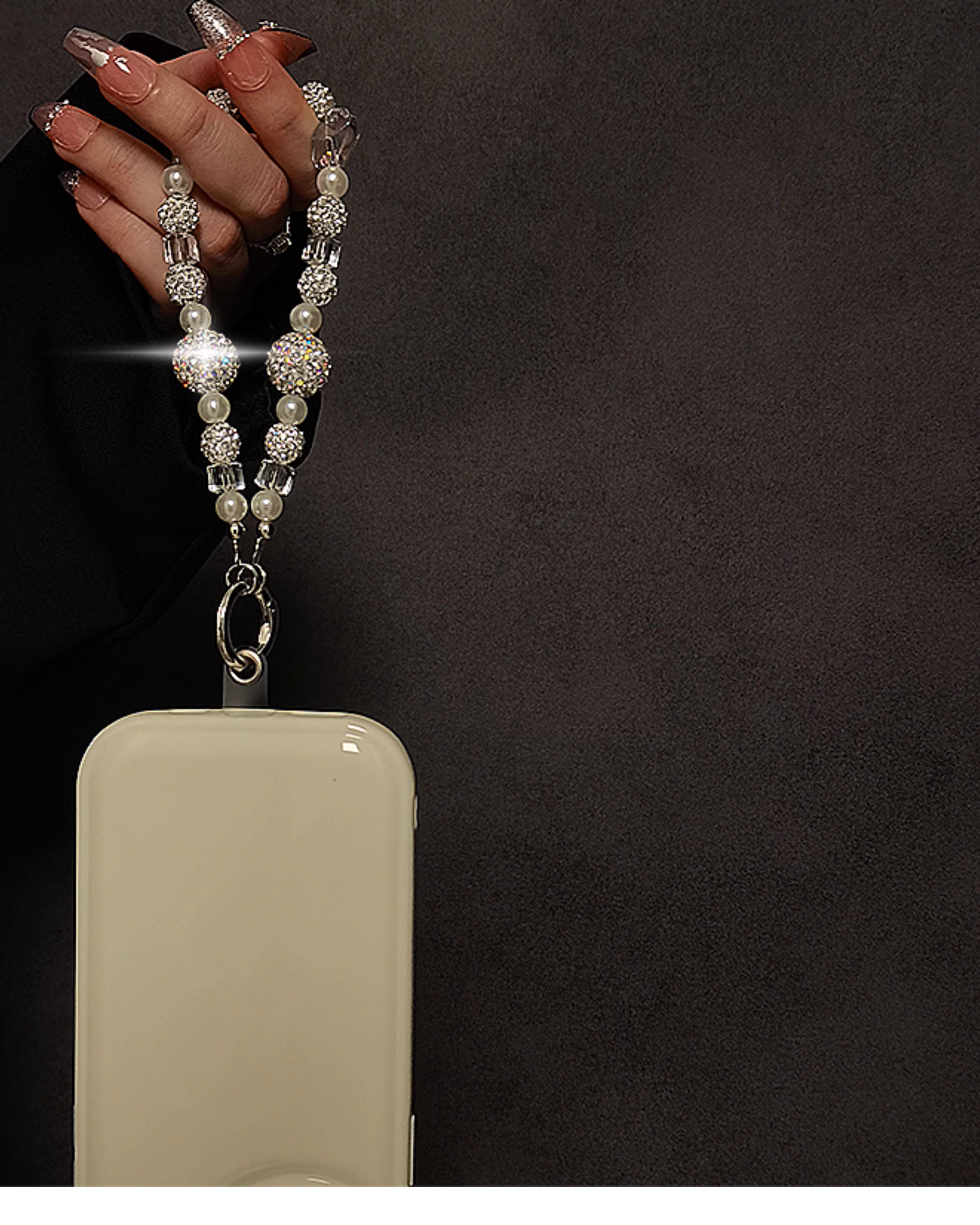 Luxury Pearls and Stones Phone Charm for Default Title - colour options