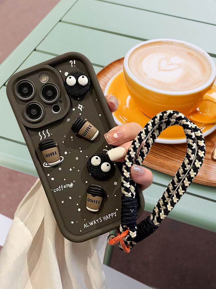 iPhone 15 Pro 3D Coffee Badges Cover - slim profile