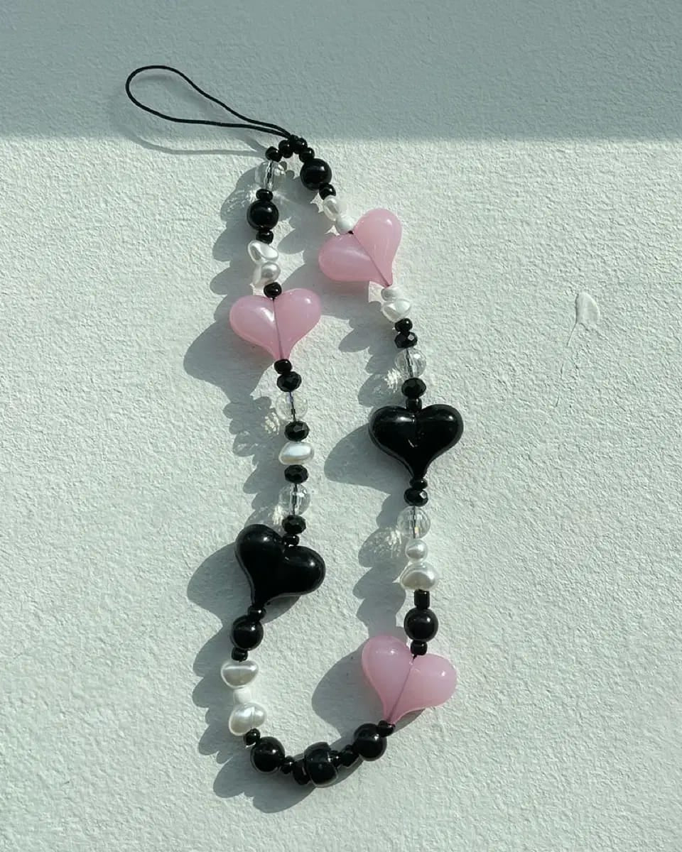 Colorful Hearts Phone Charm | Phone Accessory