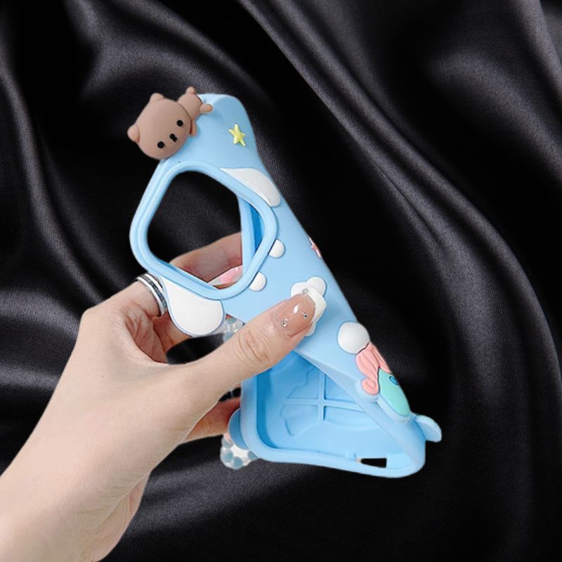 iPhone 14 Series 3D Unicorn Cover - colour options