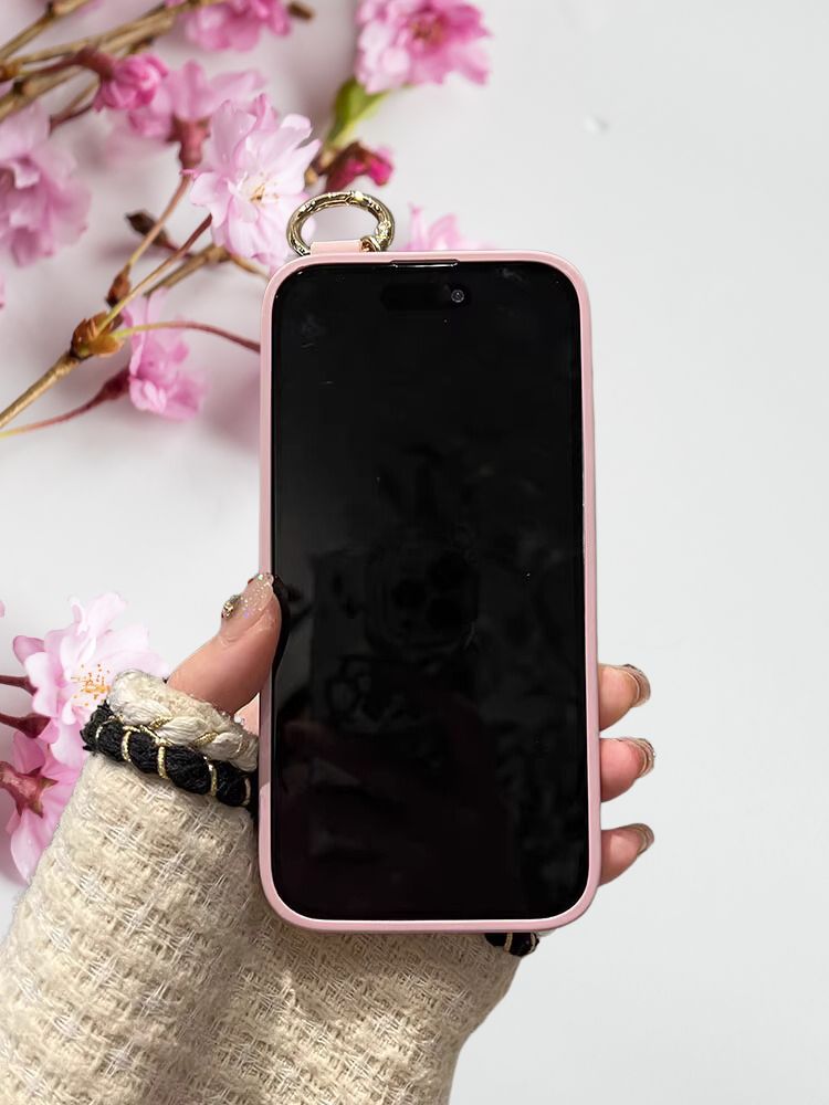 iPhone 15 Plus Hand Strap Pearl Cover - slim profile