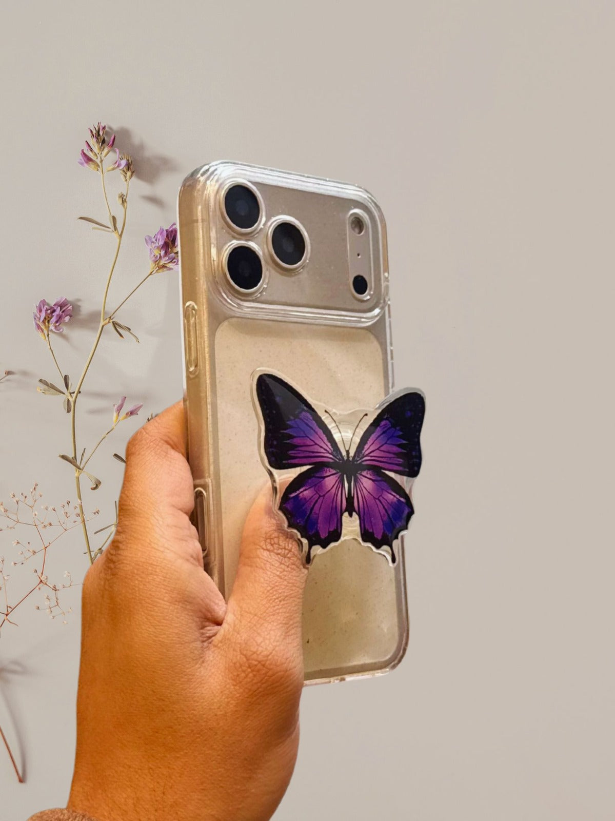 Butterfly Phone Gripper Holder - lifestyle