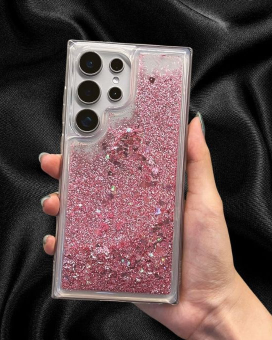 Elegant Moving Hearts Glitter Quicksand Cover iPhone cover – JustAndBest India