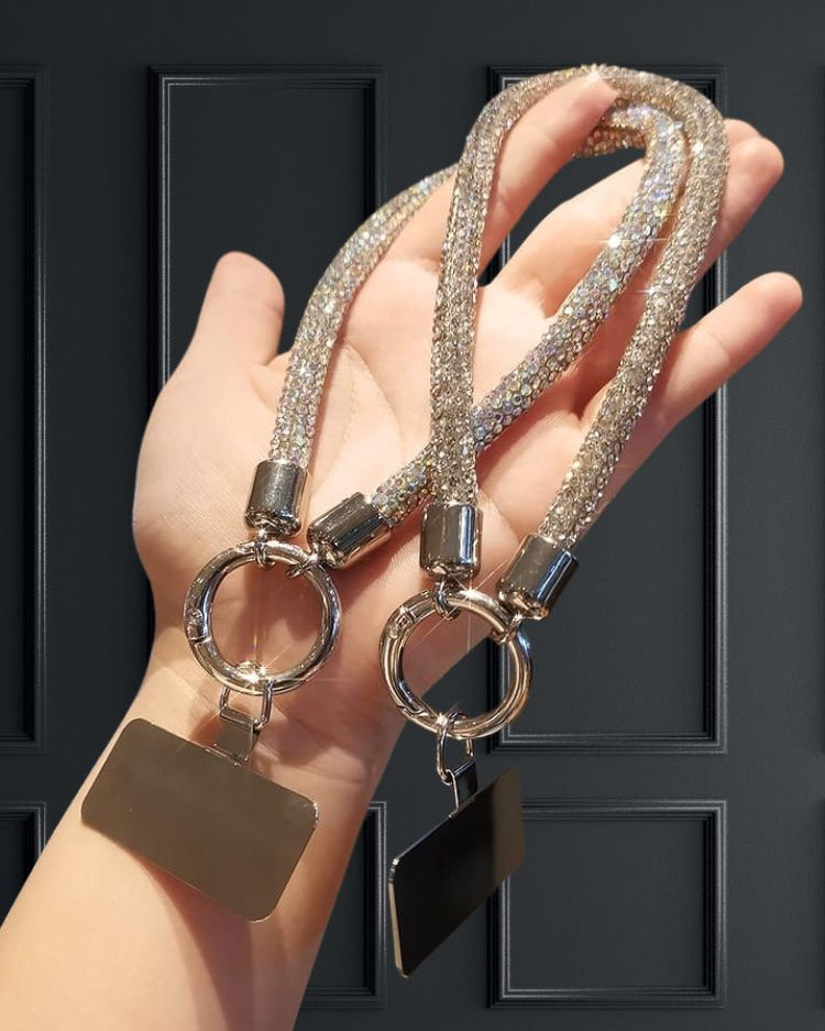 Diamond Rhinestones Phone Charm Lanyard - colour options