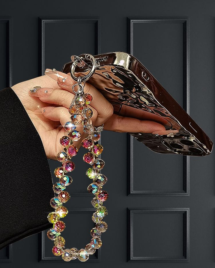 Aurora Effect Crystals Luxury Phone Charm - protective case detail