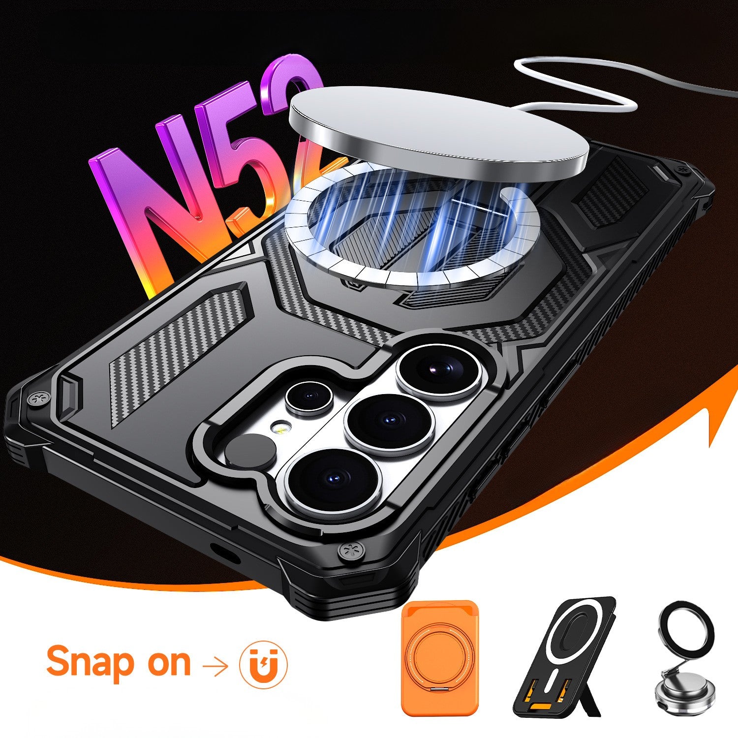 Samsung Galaxy S26 Titan Armour Metal Stand Cover - lifestyle