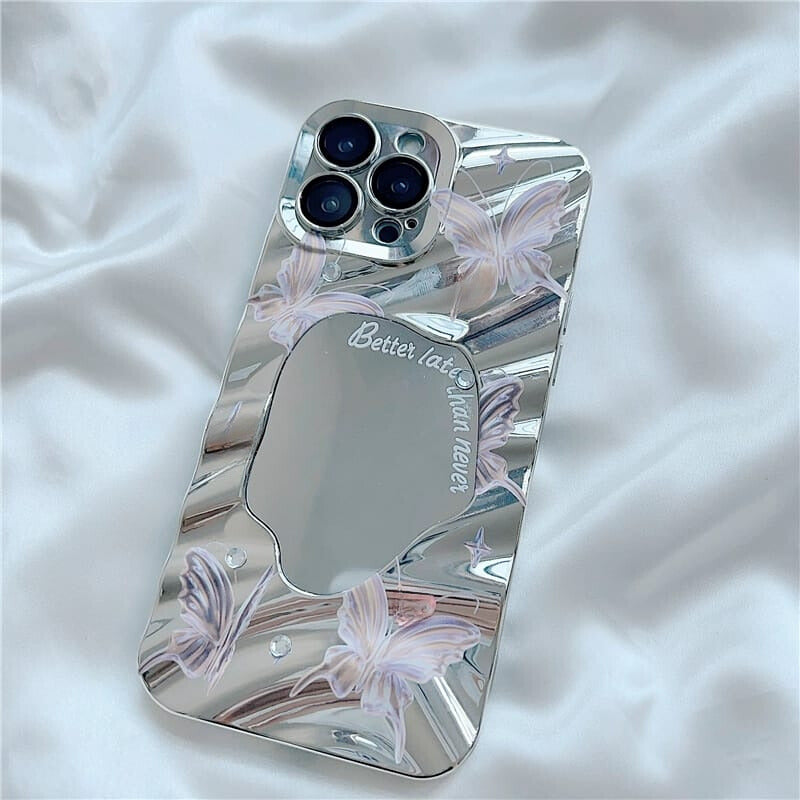 Elegant Shining Butterflies Mirror Case iPhone cover – JustAndBest India