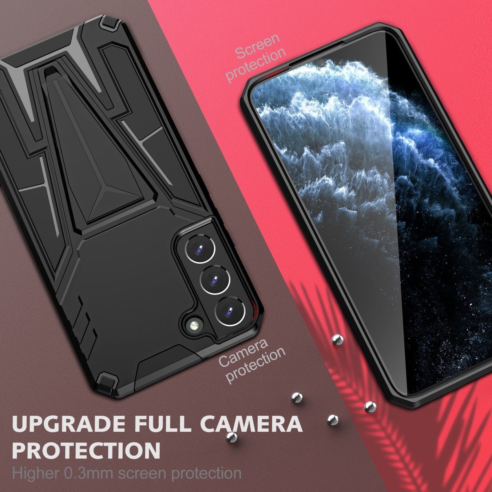 Jet Black Dual Layer Premium Armour Case iPhone cover – JustAndBest India