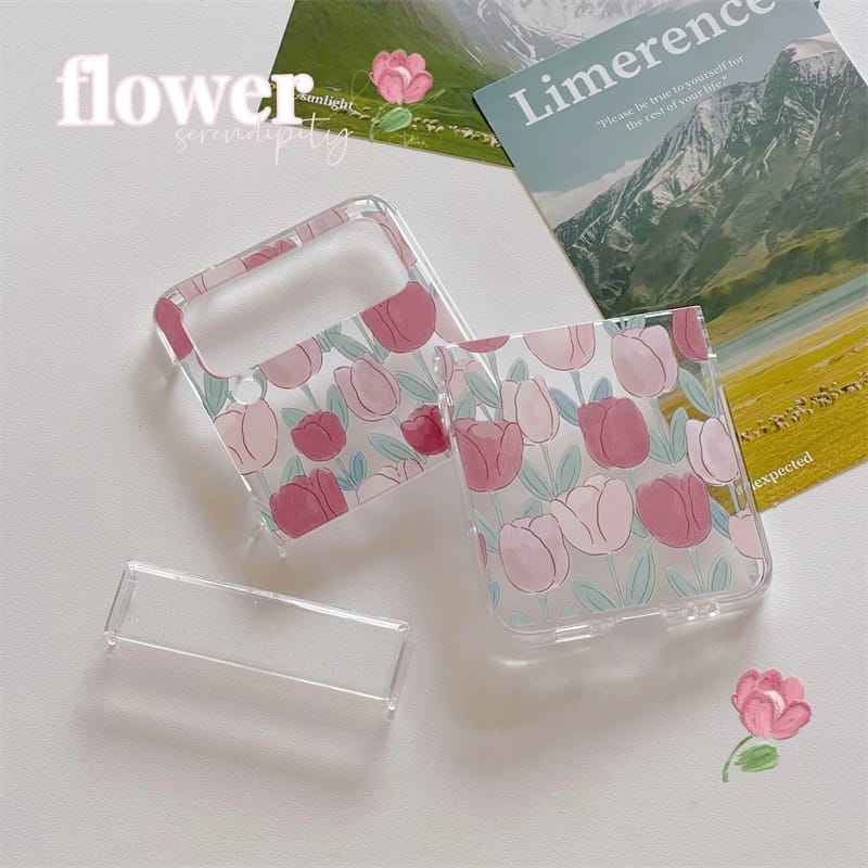 Samsung Galaxy Z Flip 5 Tulips Cover (with ) - lifestyle