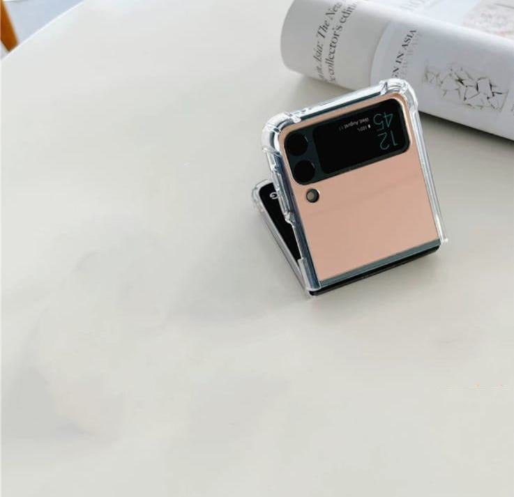 Samsung Galaxy Z Flip 5 Rose Gold Mirror Shockproof Cover - protective case detail