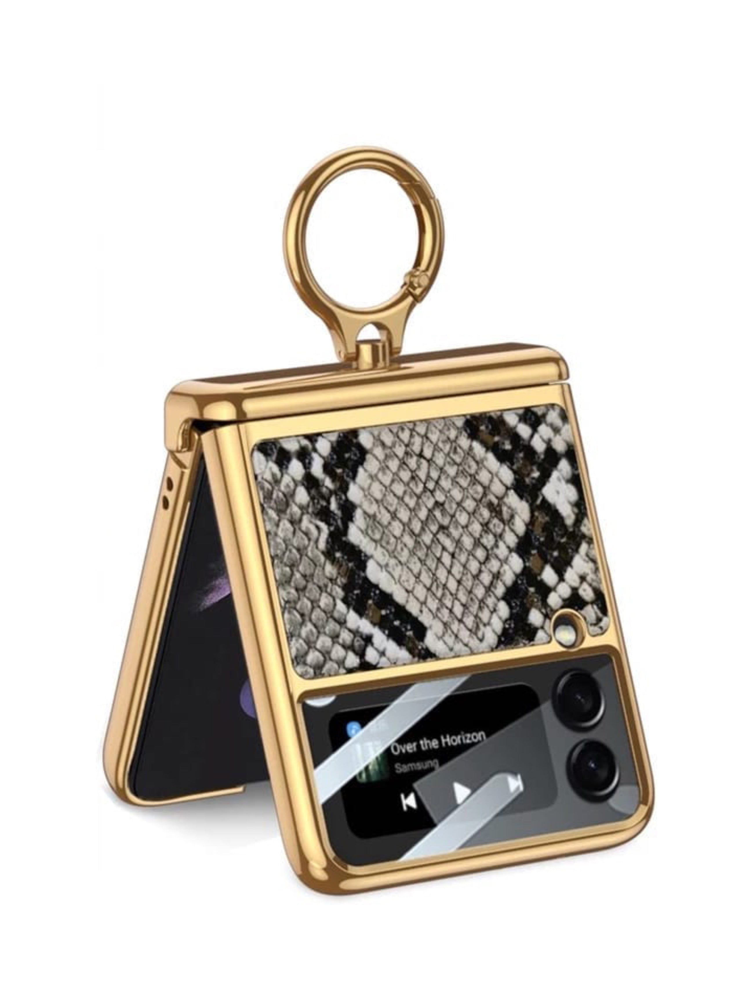 Gold Electroplated Python Leather Luxury Case iPhone cover – JustAndBest India