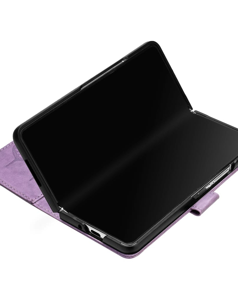 purple leather case
