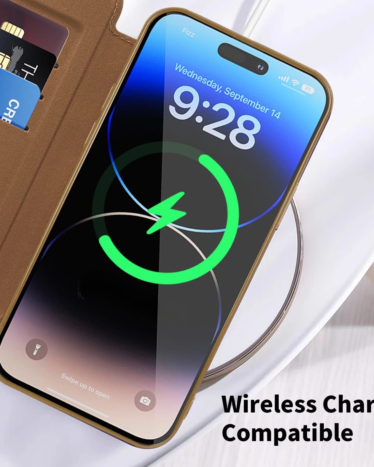 Gold Electroplated Premium Leather Luxury Flip Case iPhone cover – JustAndBest India