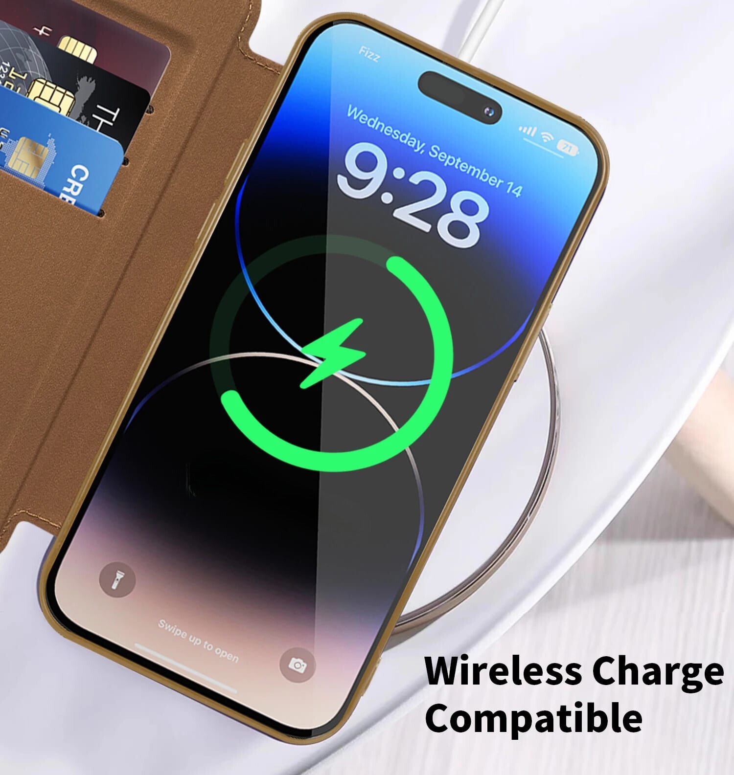 Gold Electroplated Premium Leather Luxury Flip Case iPhone cover – JustAndBest India