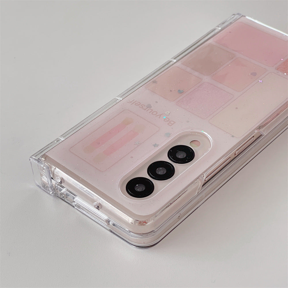 Samsung Galaxy Z Fold 3 Makeup Blocks Glitter Cover (with ) - case features