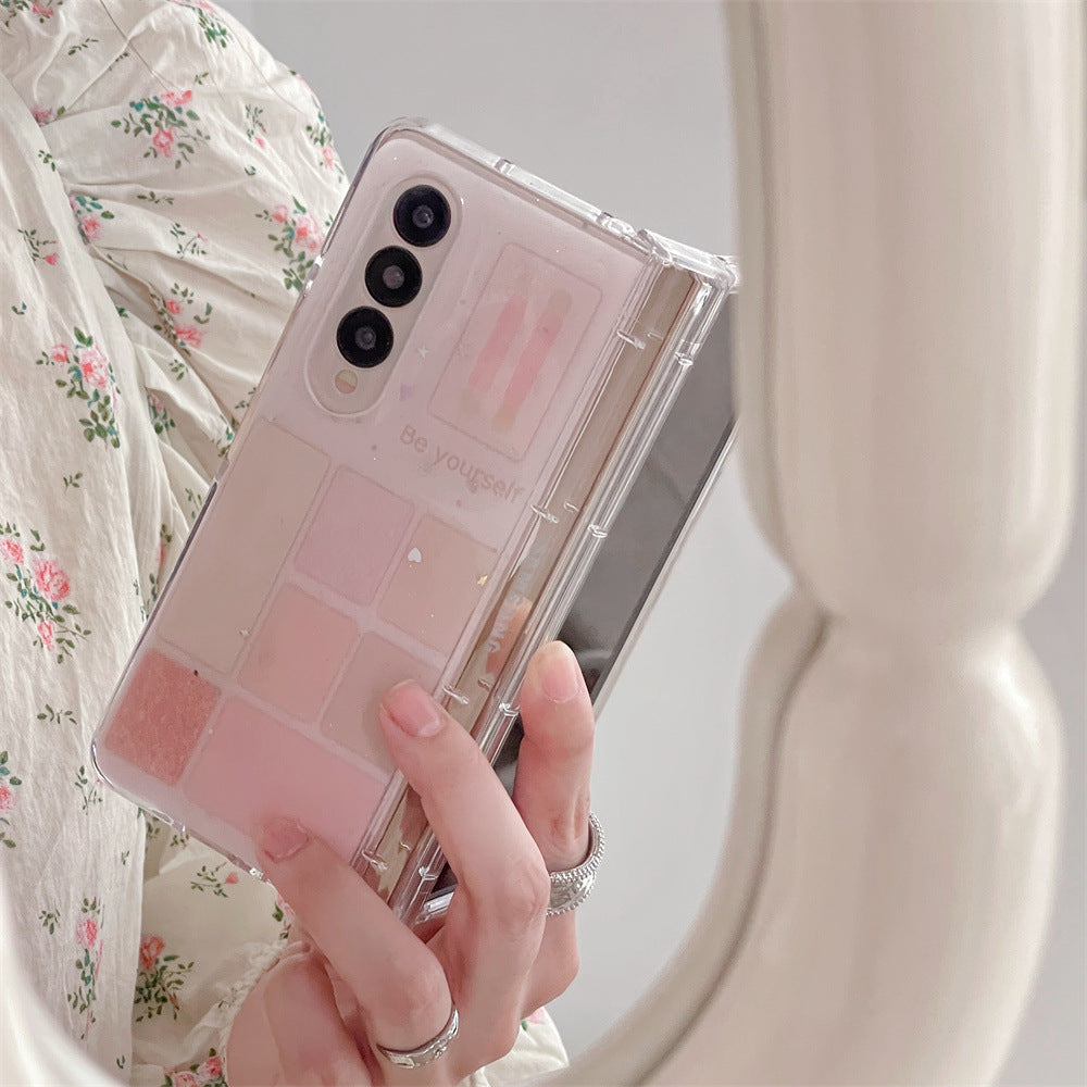 Samsung Galaxy Z Fold 3 Makeup Blocks Glitter Cover (with ) - phone case