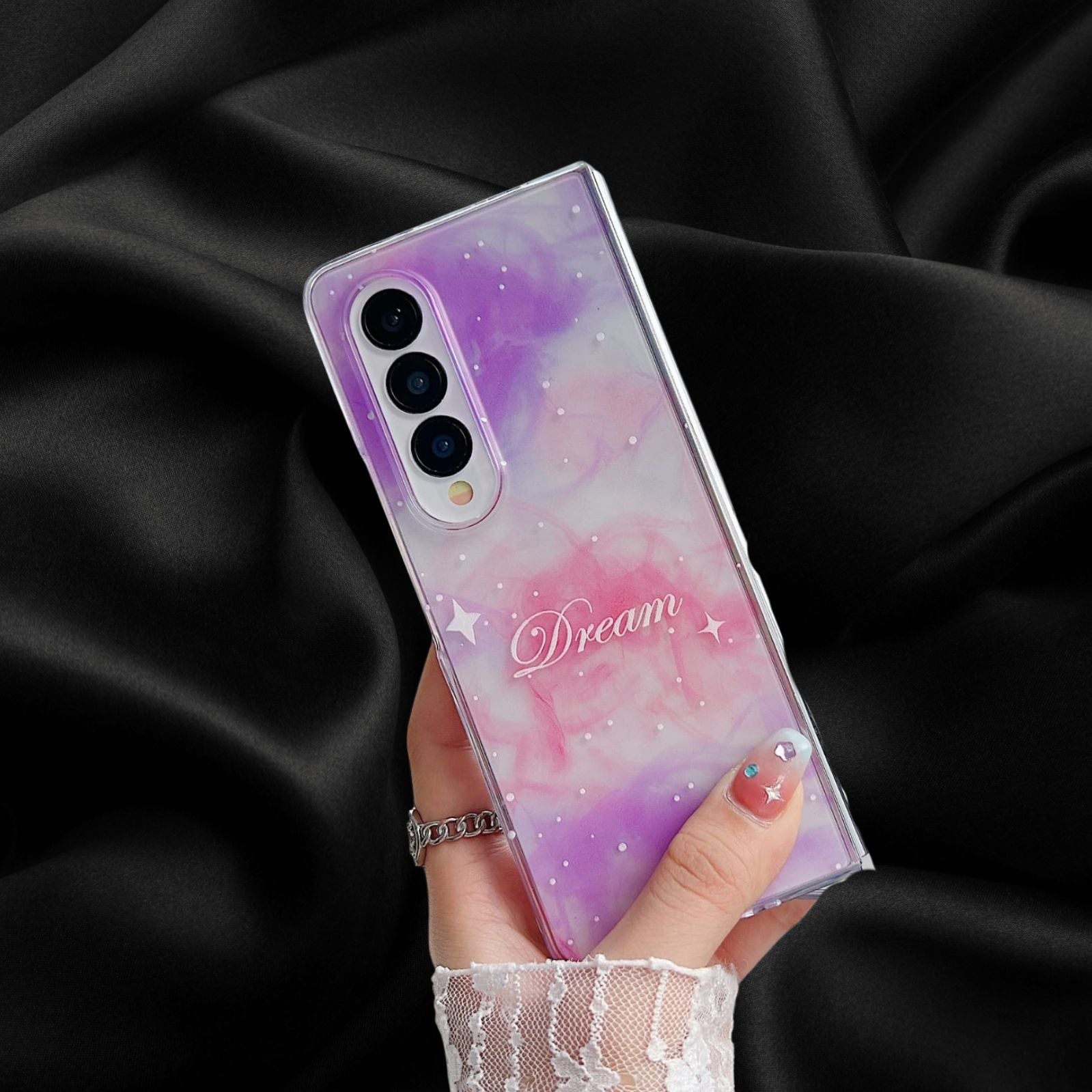 Samsung Galaxy Z Fold 3 Dreamy Transparent Matte Cover - slim profile