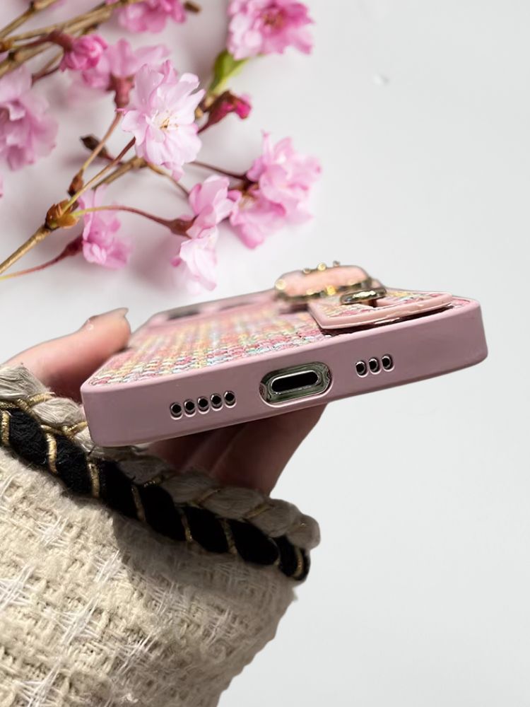 iPhone 15 Plus Hand Strap Pearl Cover - colour options