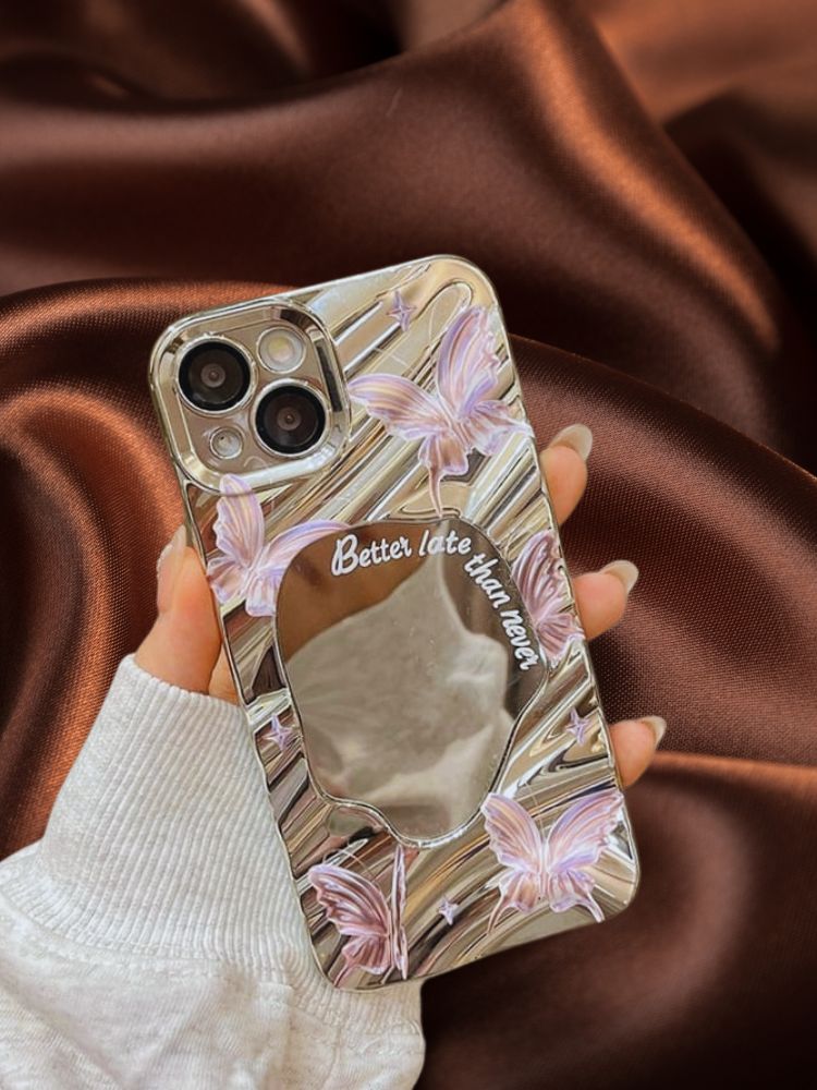 Elegant Shining Butterflies Mirror Case iPhone cover – JustAndBest India