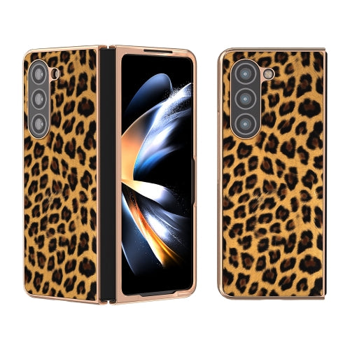 Samsung Galaxy Z Fold 3 Leopard Print Gold Electroplated Cover - case features