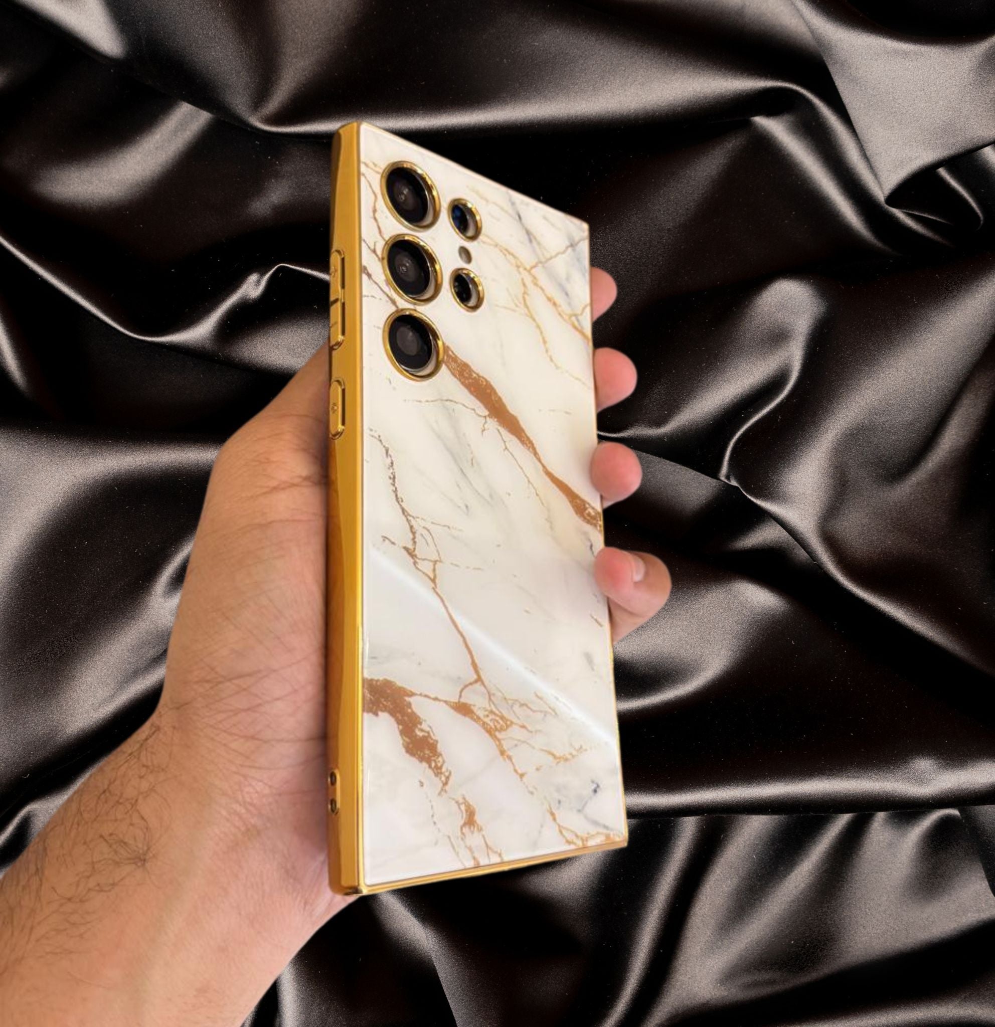 Premium Marble Pattern Gold Electroplated Cover iPhone cover – JustAndBest India