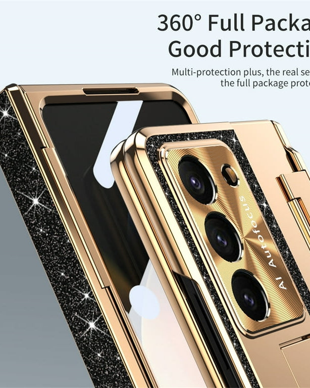 Samsung Galaxy Z Fold 6 Bling Glitter Electroplated Cover() - slim profile