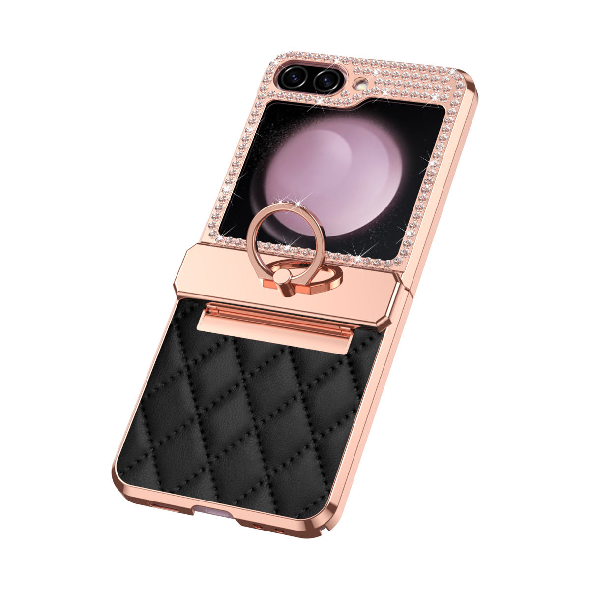 Samsung Galaxy Z Flip 3 Diamond Rhinestones Leather Cover - lifestyle