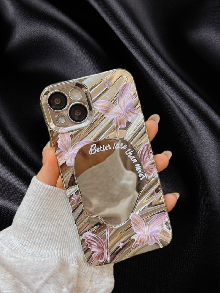 Elegant Shining Butterflies Mirror Case iPhone cover – JustAndBest India
