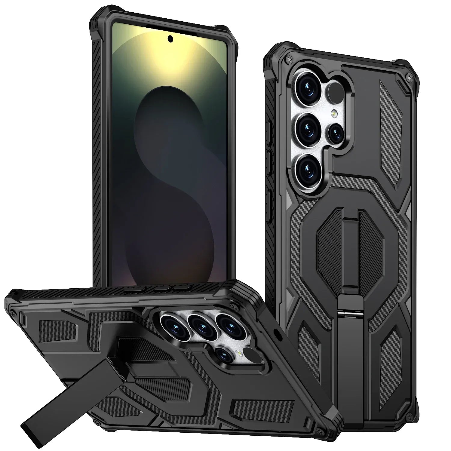 Samsung Galaxy S26 Titan Armour Metal Stand Cover - lifestyle
