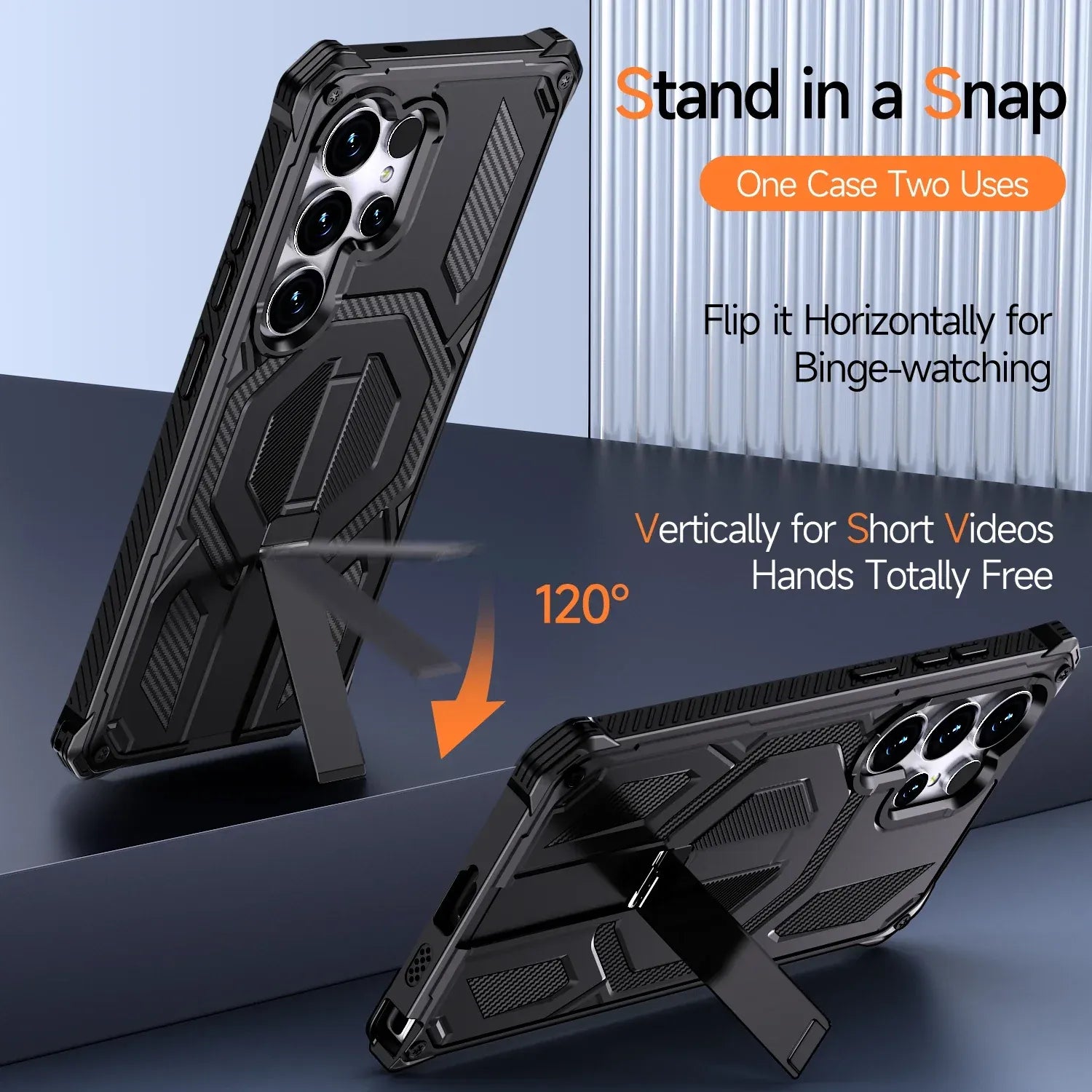 Samsung Galaxy S26 Titan Armour Metal Stand Cover - phone case