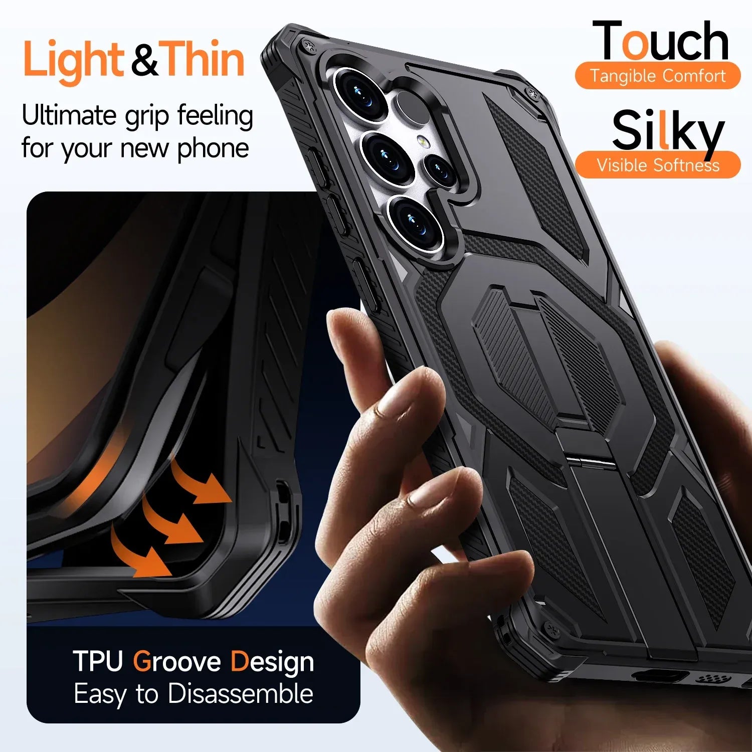 Samsung Galaxy S26 Titan Armour Metal Stand Cover - protective case detail