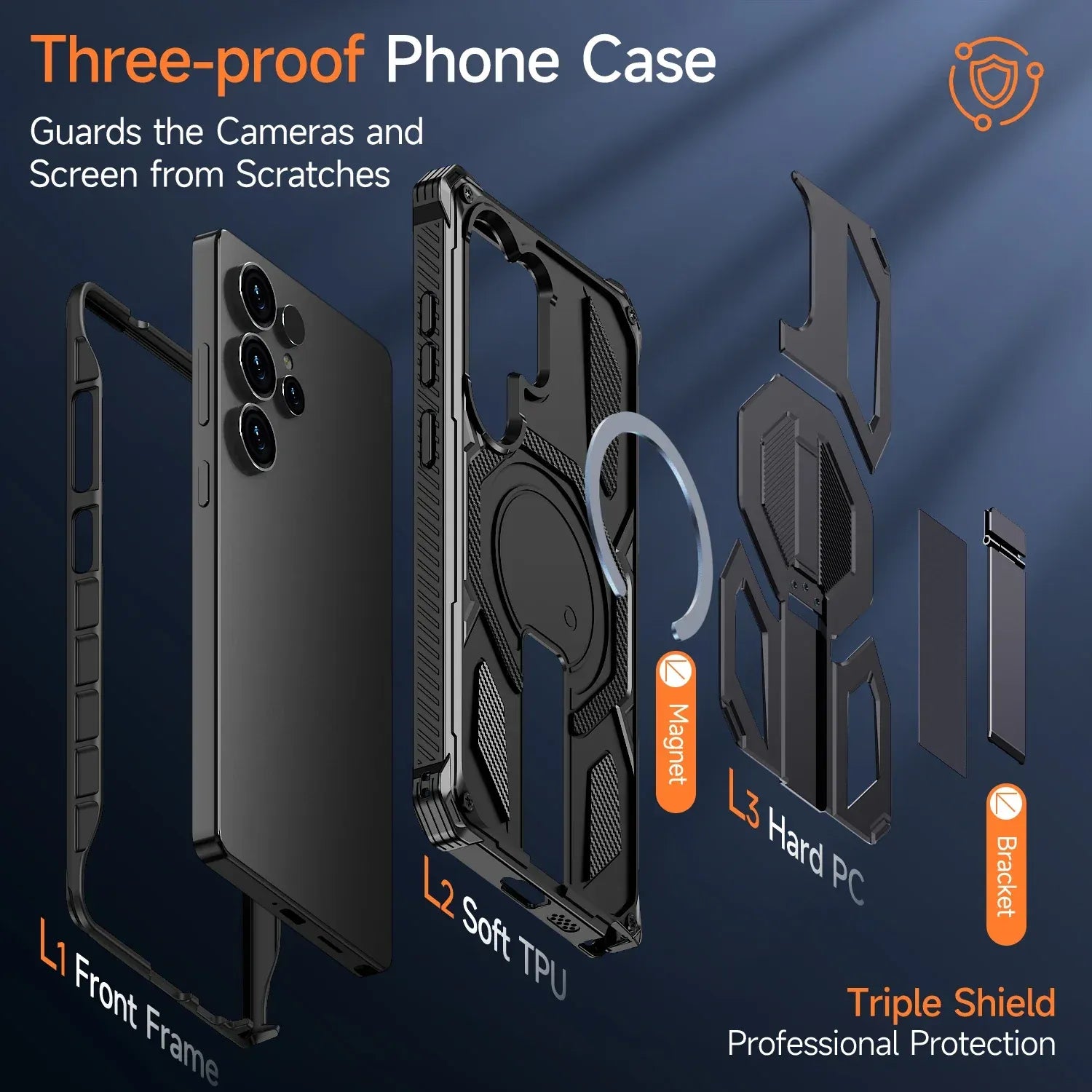 Samsung Galaxy S26 Titan Armour Metal Stand Cover - slim profile