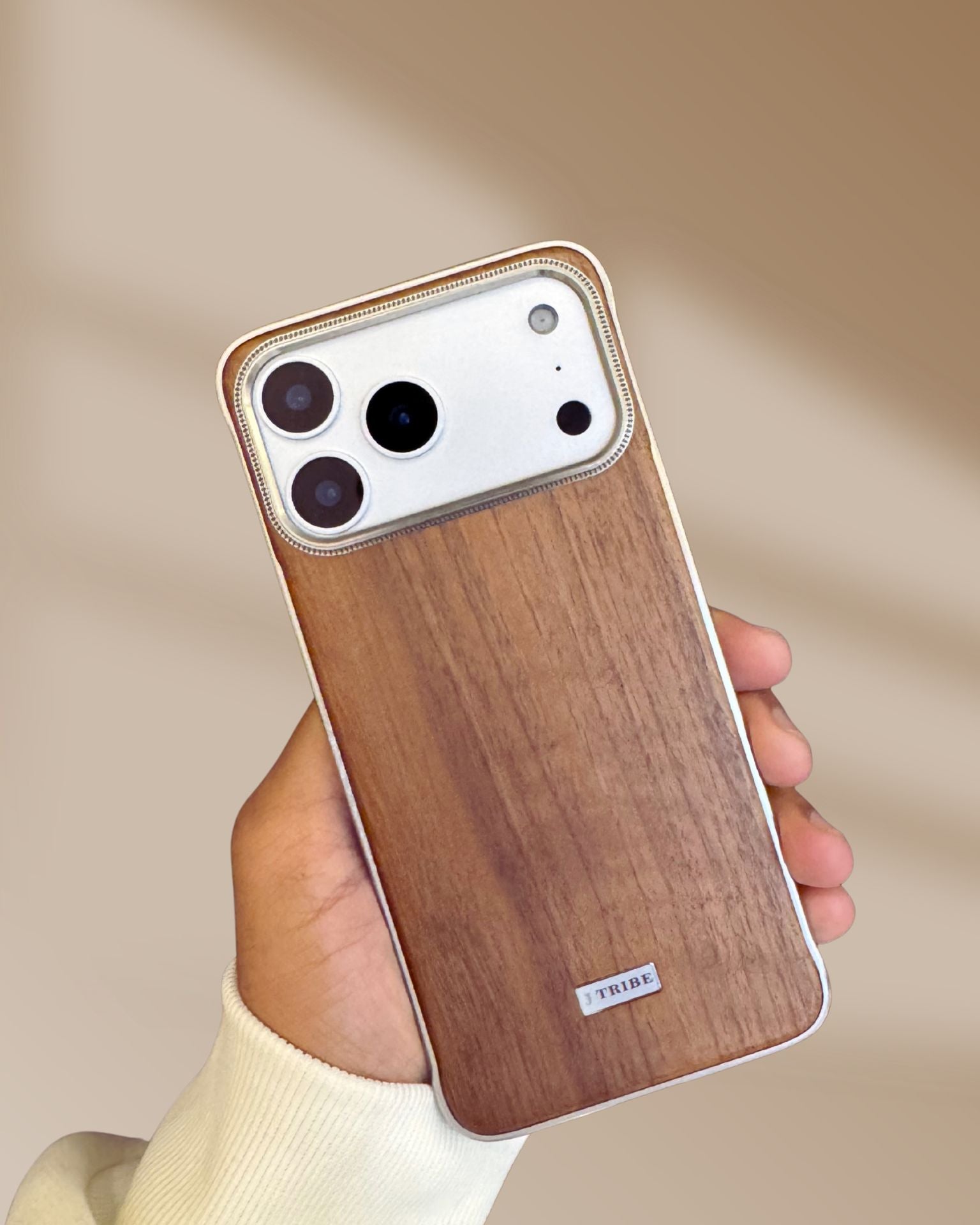 Real Wooden Slim Metallic Cover iPhone cover – JustAndBest India