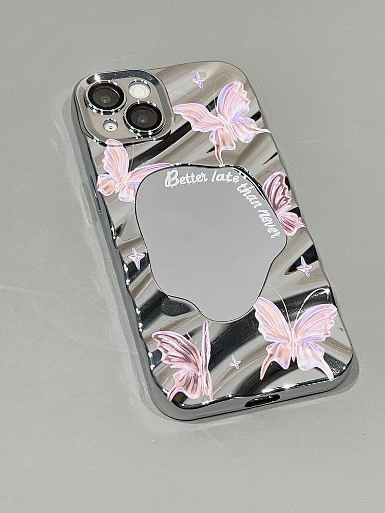 Elegant Shining Butterflies Mirror Case iPhone cover – JustAndBest India